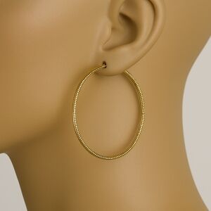 Women’s Gold Big Hoop Earrings – Dainty Lightweight Elegant Fashion Jewelry 2.5"